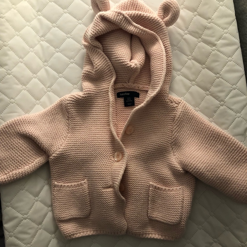 GAP Pink Crochet Sweater